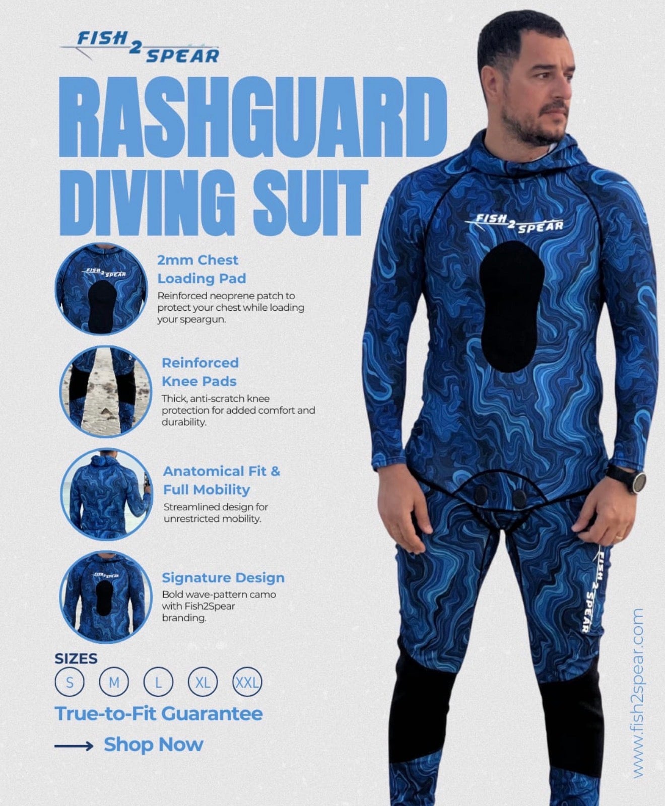 Fish2spear Rashgaurd diving suit